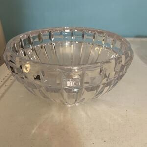 Vintage Mikasa Reflections Giftware Round Heavy‎ Crystal 8” Bowl